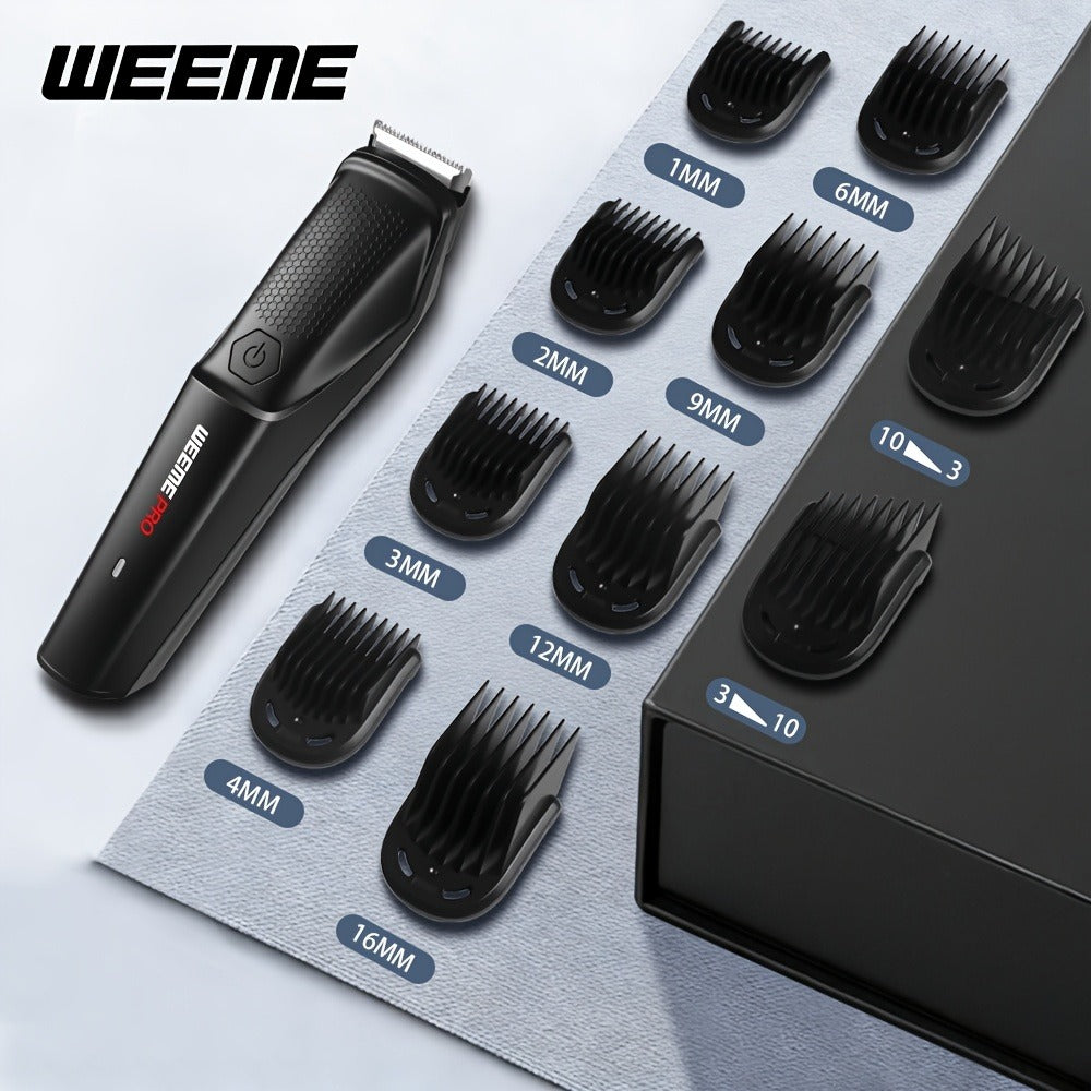 Beard Trimmer for Men Cordless Hair Clipper Electric Shaver Facial Mustache Body Hair Grooming Kit USB Rechargeable All-in-One Grooming Tool Gift for Men Black