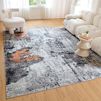 Area Rug Boho Vintage Washable Non-Slip Rug for Living Room Bedroom Traditional Woven Carpet Home Decor