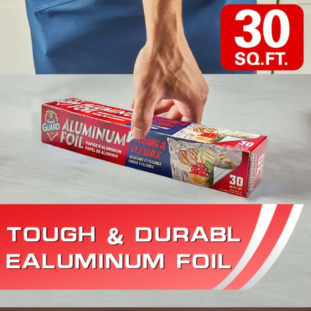 Heavy Duty Aluminum Foil Roll 12 Inch Wide Restaurant Grade – Food Safe Disposable Wrapping for Burritos, Hot Dogs & Sandwiches | Pack of 2 (300 Sq Ft) or Pack of 3 (225 Sq Ft) for Food Service & Catering