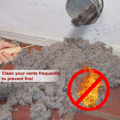 Dryer Vent Cleaner Kit 2pcs Flexible Lint Brush Vacuum Hose Attachment Power Lint Remover for Dryer Vent Refrigerator Coil Cleaning Home Appliance Maintenance