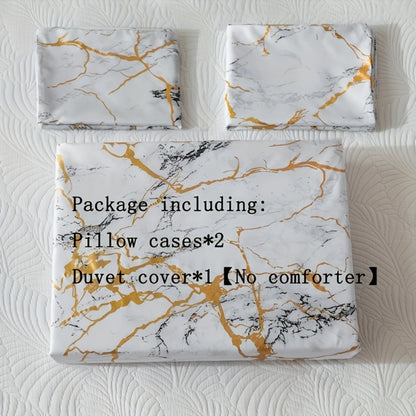 Duvet Cover Set 3 Piece Soft Bronzing Texture Bedding Set with Duvet Cover and 2 Pillowcases for Home Dormitory All Season Twin Full Queen King