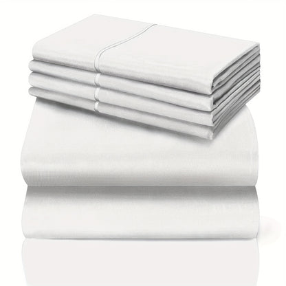California King Sheet Set 6-Piece Breathable Cooling Bed Sheets Ultra-Soft Hotel Luxury Microfiber 18 Inch Deep Pocket Wrinkle Fade Resistant Flat Sheet Fitted Sheet 4 Pillowcases Multiple Colors