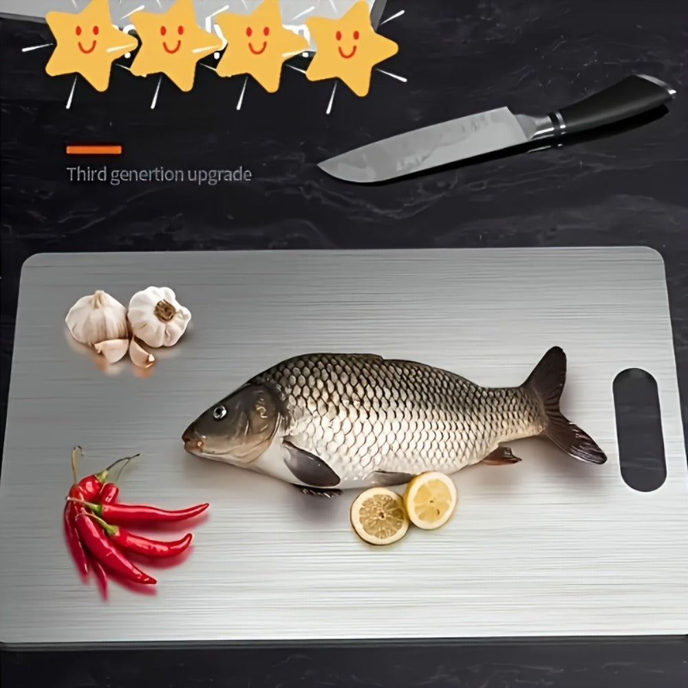 Stainless Steel Cutting Board Set of 3 – Durable BPA-Free Kitchen Cutting Boards, Rust-Resistant & Easy to Clean, Space-Saving Nested Design for Meat, Vegetables & Food Prep
