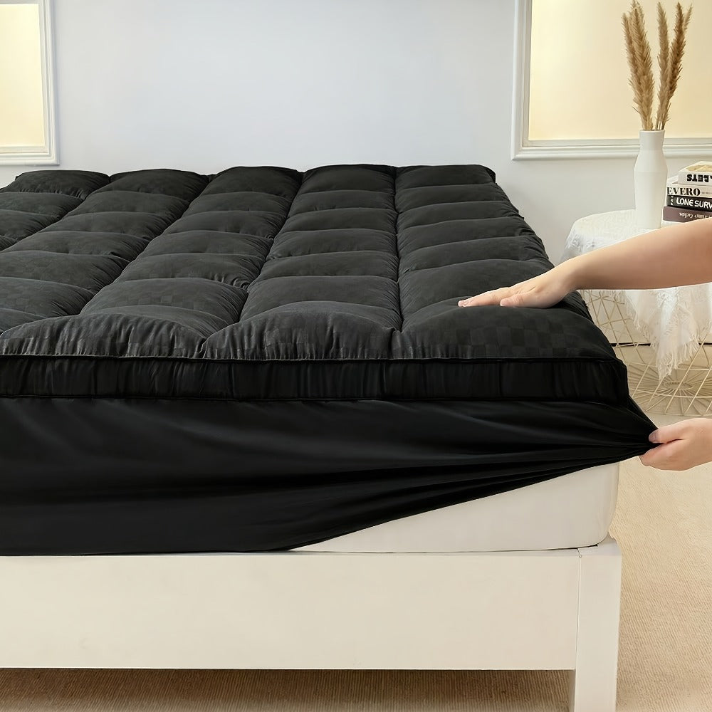 Quilted Mattress Pad Soft Mattress Protector | Machine Washable 500GSM 100% Polyester Deep Pocket 8-12 Inch Fitted Bed Cover Twin Full Queen King California King 4 Colors