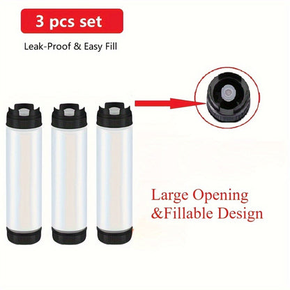 Squeeze Bottles Set of 3 Leak-Resistant Wide Opening Sauce Dispenser Transparent