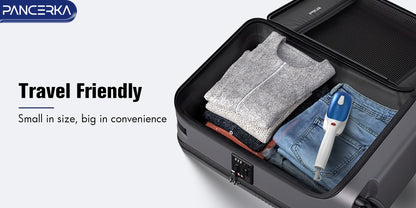 Portable Steam Iron Steamer Fast 25-Second Heat-Up Horizontal Vertical Steaming Dry Ironing Wrinkle Remover for Clothes Home Office Travel Compact Handheld Garment Steamer