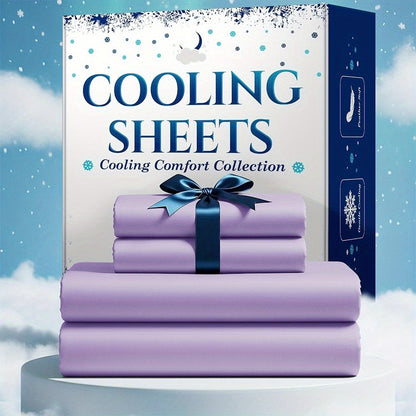 Bamboo Blend Cooling Bed Sheet Set 4pcs – Ultra Soft Breathable Kids Sheets, Deep Pocket Fitted Sheet 18"-24", 2200TC Shrink & Wrinkle Resistant, All-Season Hotel Luxury Bedding, Twin Full Queen King