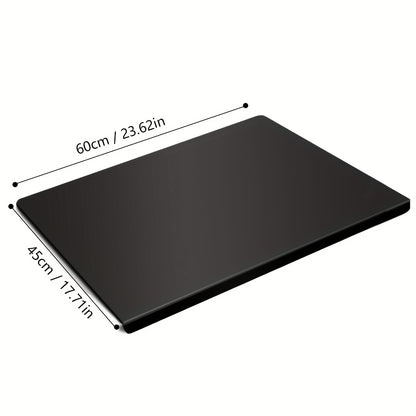 Acrylic Cutting Board with Counter Lip - BPA-Free Food-Safe Clear & Black Kitchen Chopping Board 60% Thicker Non-Slip Countertop Protector for Home and Professional Use