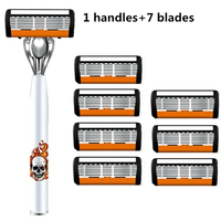 1 handle + 7 blades