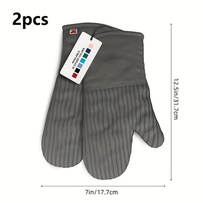 Oven Mitts and Pot Holders Set 6 Piece Heat Resistant Kitchen Gloves Non-Slip Cooking Mitts with Potholder