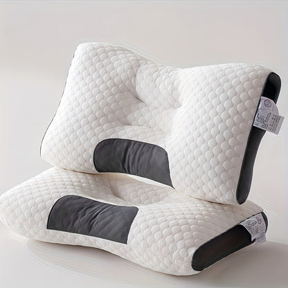 Ergonomic Neck Pillow 2-Pack Adjustable Cervical Support Pillow for Side Back Sleepers Contoured Memory Foam Neck Pillow Travel Home Sleeping