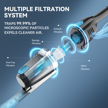 Cordless Stick Vacuum 30KPa 600W Motor 68oz Bagless Upright Lightweight Vacuum Cleaner for House Car Hard Floor Carpet Pet Hair Multi-Color
