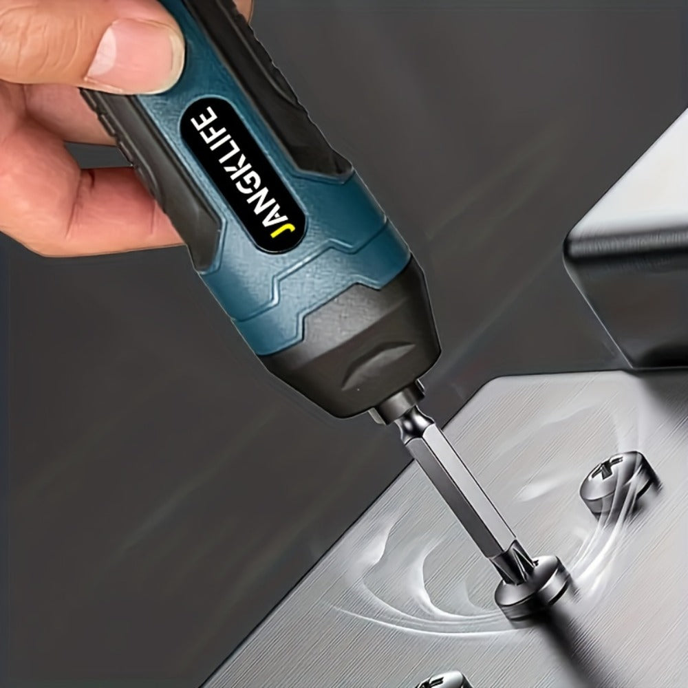 Cordless Electric Screwdriver Set – Rechargeable Power Screwdriver with LED Light, DC Charging, Bit Accessories Included, for Home DIY & Repair