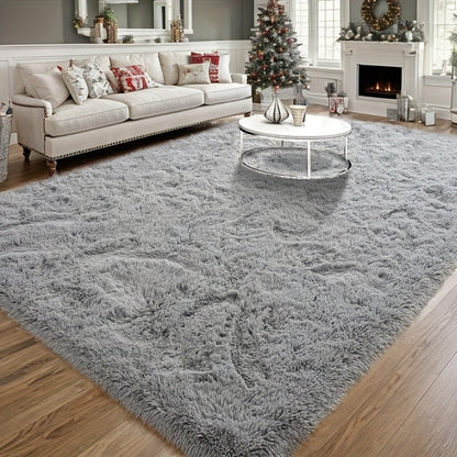 Gradient Color Soft Area Rug - Washable Anti-Slip Shaggy Fluffy Carpet for Living Room & Bedroom | Modern Machine-Made Floor Mat in Extra Large Sizes | Cozy Plush Rug in Multiple Colors