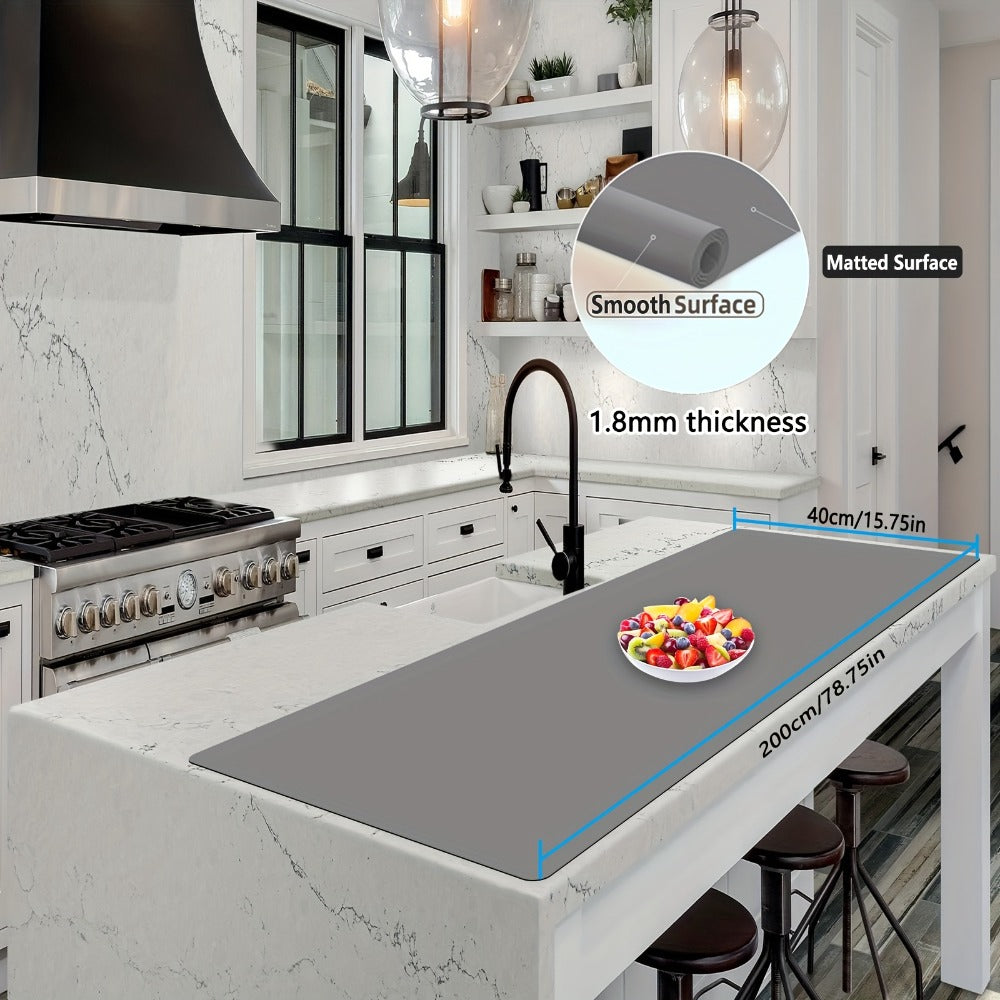 Extra Large Silicone Mat for Kitchen Counter – Nonslip Heat Resistant Countertop Protector, Nonstick Waterproof Craft Mat & Placemat, Multiple Sizes & Colors