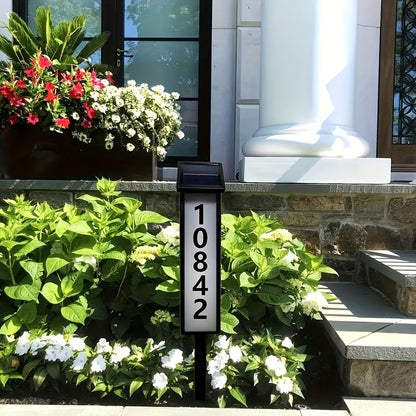 Solar House Number Light LED – DIY Address Sign with 38 LEDs, Switchable Warm & Cool White, IP44 Weatherproof, 270° Solar Panel, Auto On/Off for Home, Yard, Farm & Garden