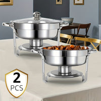 2 Pcs silver with glass lid