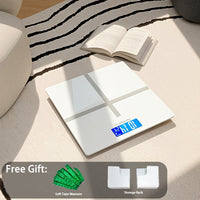 High-precision white 3-in-1 electronic scale + tape measure + storage rack