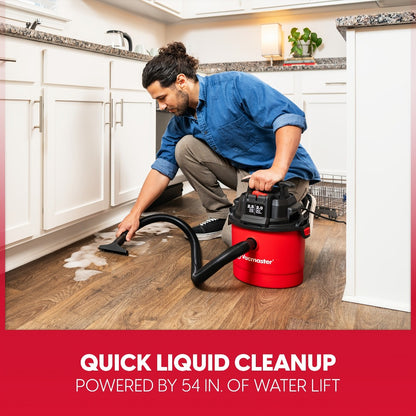 Wet Dry Vacuum Cleaner 2.5 Gallon Shop Vac – Vacmaster 2 Peak HP with Blower Function, Wall Mount & On-Board Storage for Garage, Car, Workshop, Home