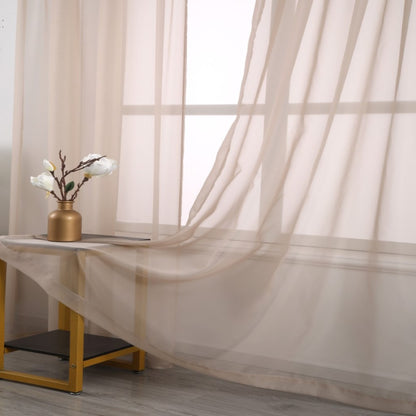 Sheer Curtains 2 Panels Rod Pocket – Light Filtering Privacy Window Drapes for Living Room Bedroom Modern Home Decor