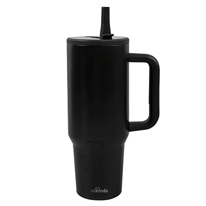 Stainless Steel Insulated Tumbler 40oz with Lid and Foldable Straw - Double Wall Vacuum Keeps Hot 12H Cold 24H, Travel Coffee Cup for Home Office Car and Outdoor, Available in 6 Colors, Great Gift for Men and Women
