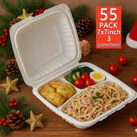 7 Inch 3 Compartment [55 Pack]