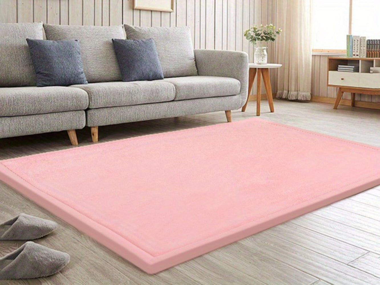 Memory Foam Area Rug Tatami Mat Non-Slip Coral Velvet Floor Mat for Living Room Bedroom Kids Playroom Yoga — Multiple Sizes & Colors