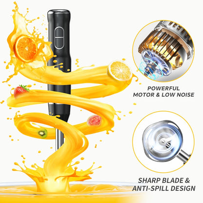 Immersion Blender 400W Handheld Stick Mixer with 2 Speeds & Turbo Mode 304 Stainless Steel Blades – Corded Hand Blender with Detachable Base for Soup Smoothie Puree Baby Food