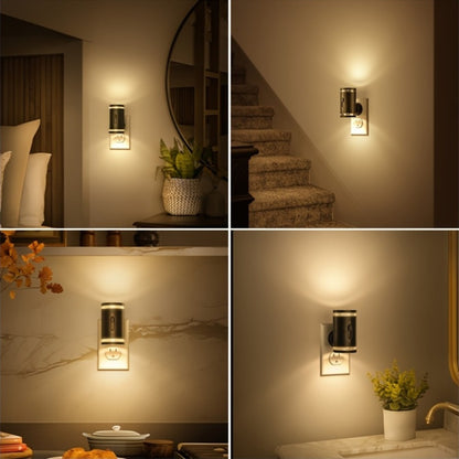 LED Night Light Plug In Dusk to Dawn Sensor – 5-120LM Adjustable Brightness, 3 Color Temperatures, Modern Plug-In Night Lights for Hallway, Bedroom, Staircase, Bathroom & Toddler Room, 2 or 4 Pack