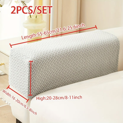 Jacquard Stretch Sofa Cover Non-Slip | Elastic Wear-Resistant Couch Slipcover, Polyester Jacquard Fabric, 1 to 4 Seat Sectional L-Shape, Armrest Backrest, Machine Washable