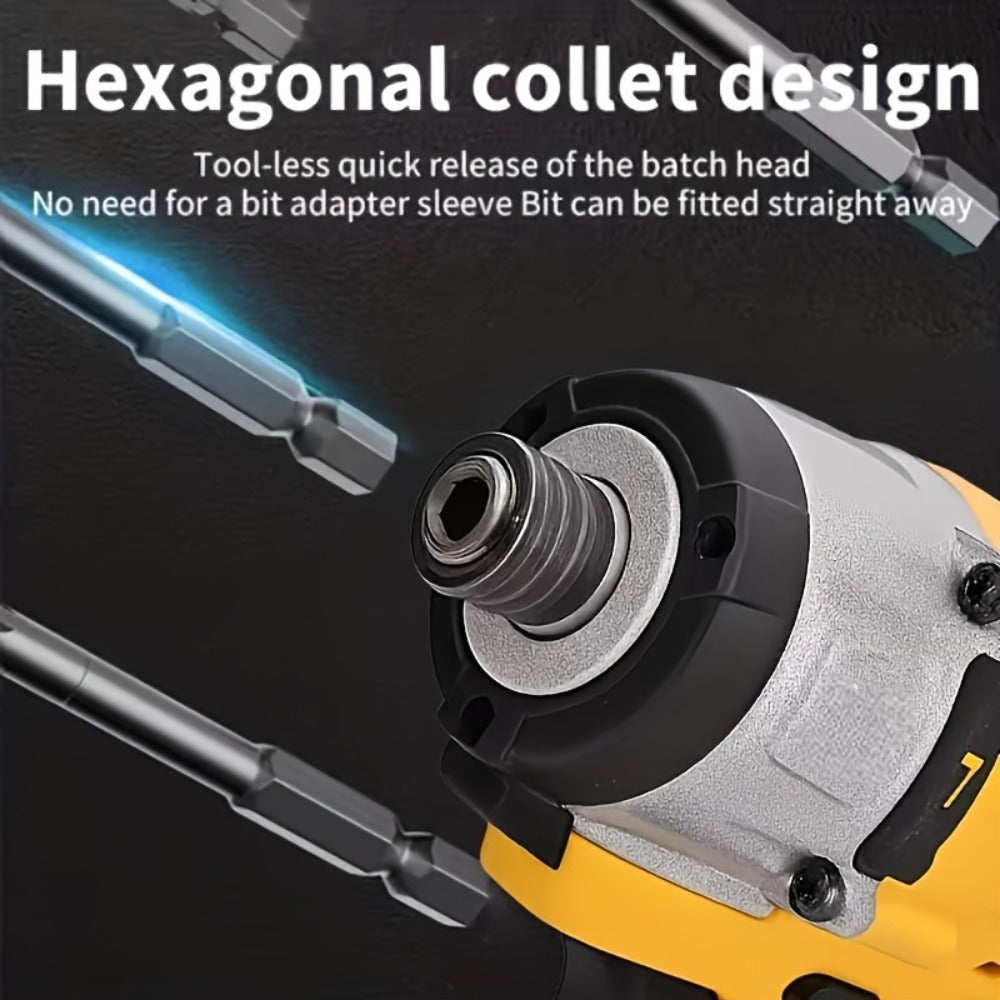 Cordless Impact Driver 1/4" Compatible with DeWalt 20V Battery | 0-2800 RPM Electric Impact Screwdriver with LED Indicator Light – Ideal for Home Repair, Appliance & DIY Projects (Tool Only)