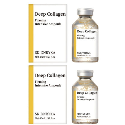Collagen Serum with Niacinamide & Hyaluronic Acid, Deep Hydration Firming Plumping Skin Tightening Face Serum for All Skin Types, Brightening Even Skin Tone Anti-Aging Essence – 2pcs x 1.52oz