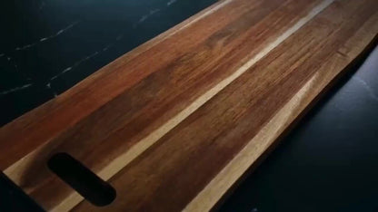 Charcuterie Board Extra Large 36x12 Inch Acacia Wood Cutting Board with Handles 3FT Rectangular Cheese Serving Platter Oversized Grazing Board for Meat Appetizers Party Entertaining Housewarming BBQ Gift