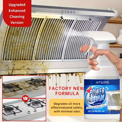 Kitchen Degreaser Spray Bubble Cleaner 237ml, Heavy Duty Grease Remover with Lemon Scent and Baking Soda Formula for Oven Stove Sink Countertop Range Hood Dishwasher Oil Stain Removal