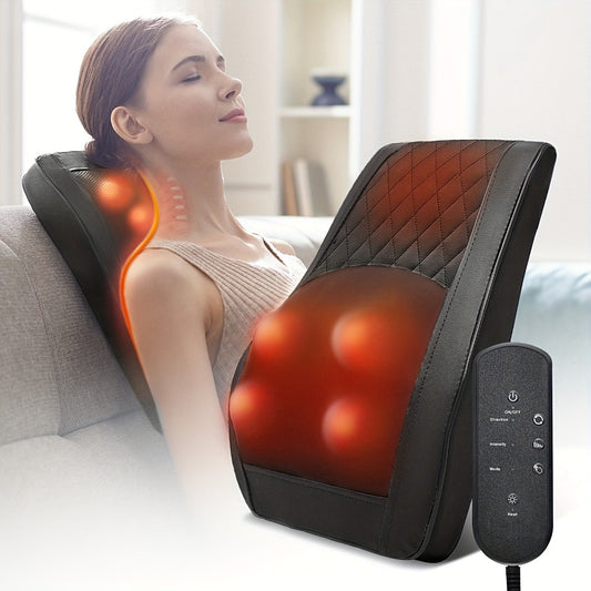 Neck Massager Pillow Heated Acupressure Electric Deep Tissue Kneading for Neck Shoulder Back Leg Muscle Relaxation Gift for Mom Dad Women Men
