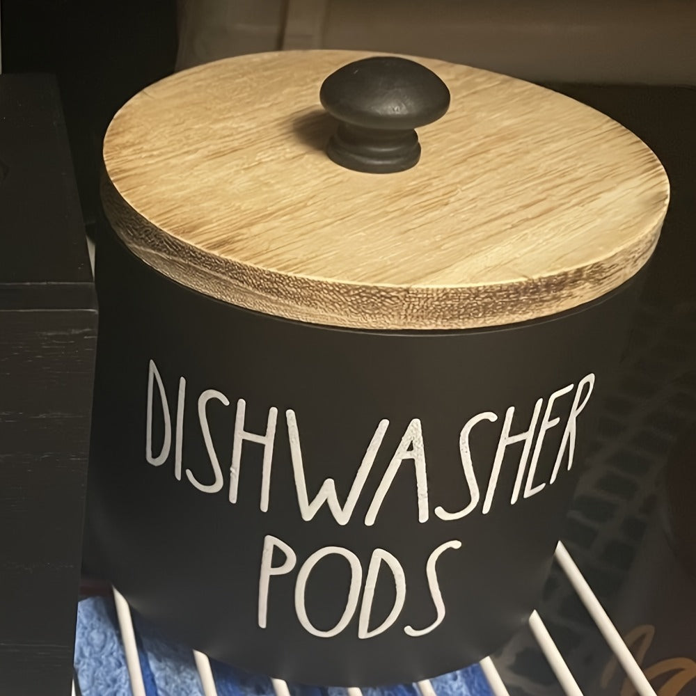 Laundry Ball Holder Round Storage Container | Bohemian Wooden Organizer for Laundry Pods Detergent Dryer Balls – Space-Saving Kitchen Bathroom Farmhouse Decor Countertop Basket