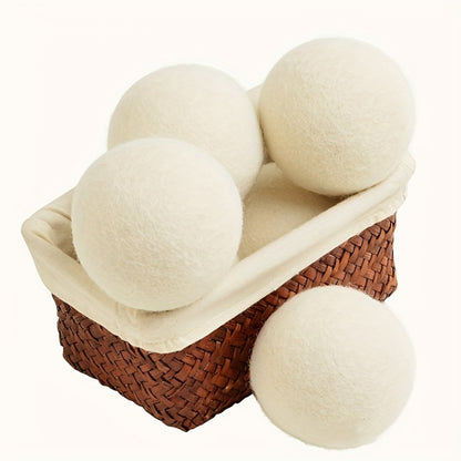 Wool Dryer Balls XL 6 Pack – 100% Natural Wool Fabric Softener, Reusable Dryer Balls Reduce Drying Time & Wrinkles, Chemical-Free Laundry Balls Safe for Baby Clothes & Sensitive Skin