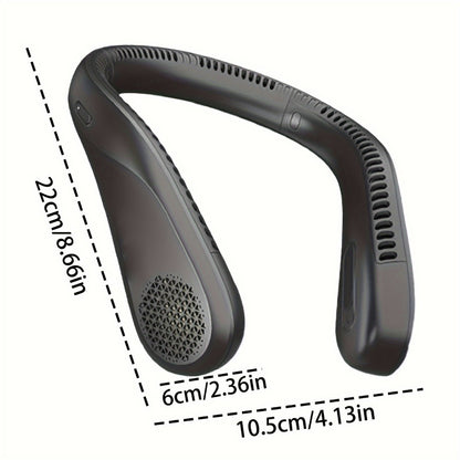 Bladeless Neck Fan Rechargeable, 4 Speed Hands-Free Portable Neck Fan 66 Vents 4-16 Hours Battery, Type-C USB Wearable Cooling Fan Lightweight for Outdoor Hiking Travel BBQ Picnic Fishing Jobsite