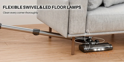 Stick Vacuum Cleaner 70Kpa MAX Suction Cordless & Corded 8-in-1 Handheld Vacuum for Hard Floors, Carpets & Pet Hair - Lightweight with Detachable Battery, LED Display, Up to 45 Min Runtime, Multiple Colors