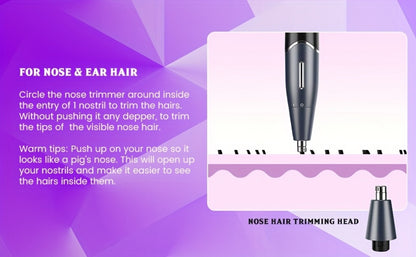 Women's Electric Bikini Trimmer Body Shaver Cordless Painless Razor Replaceable Heads Facial Hair Eyebrow Nose Ear Hair Removal Sensitive Skin