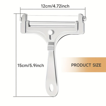 Cheese Slicer Adjustable Thickness 2-Pack, Stainless Steel Wire Cheese Cutter for Hard & Soft Cheese, Manual Kitchen Cheese Cutting Tool for Home Charcuterie Board Entertaining