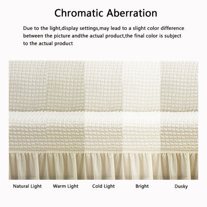 Seersucker Sofa Slipcover Elastic Band Closure Pet-Friendly All-Purpose Sofa Cover for Living Room Home Decor Protection — Single 2 4 Seater Multiple Colors