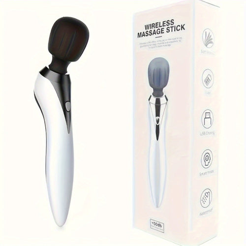 Wireless Stick Massager for Full Body – Portable Rechargeable Personal Massager for Neck, Back, Shoulder, Waist & Legs, Easy to Carry Muscle Tension Relief Tool for Home Office Travel