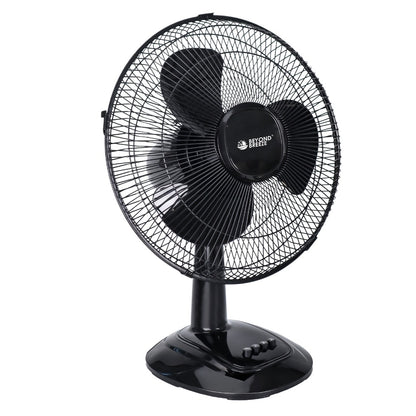 Oscillating Table Fan 12 Inch Quiet 3-Speed Adjustable Tilt with Safety Grill for Home Office Bedroom Dorm Desktop Personal Cooling Fan