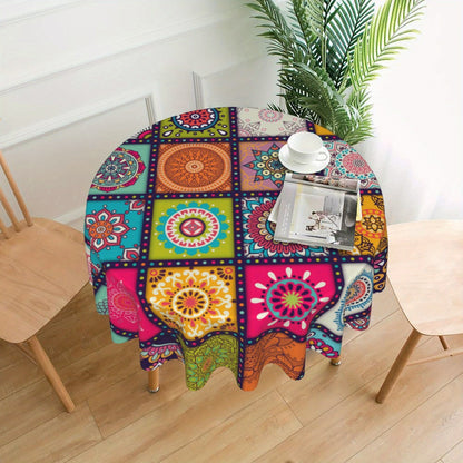 Mandala Bohemian Tablecloth Round & Rectangle Colorful Festival Party Table Cover Home Decor