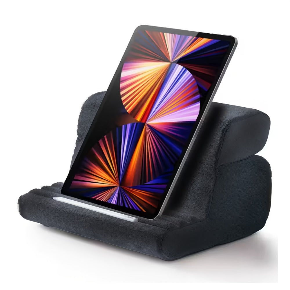 Tablet Pillow Stand Lap Bed Holder – Hands-Free Viewing, Foldable, Washable Cover, Fits iPad iPhone E-Reader