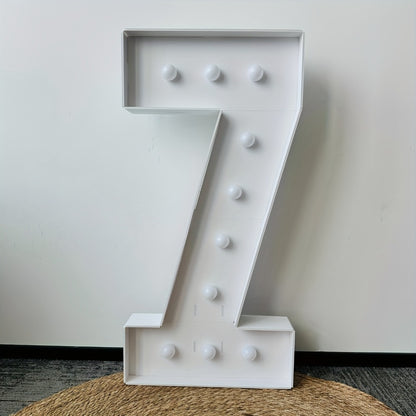 3ft Glowing Number Sign – Warm White LED 3D KT Board 36 Inch Freestanding Party Decoration for Birthday Anniversary Wedding
