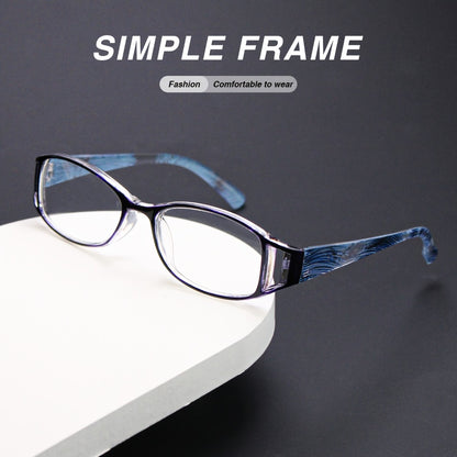 Womens Reading Glasses 16 Pack Elegant Square Full Frame High Definition Lenses 4 Colors Purple Blue Brown Black Comfortable Stylish Readers for Computer Book Reading Long Distance Magnification 1.0 to 4.0