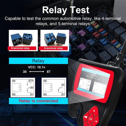 Automotive Circuit Tester Topdiag P200 Pro 9-30V Oscilloscope Multimeter Relay Fuel Injector Test 0-5V Power Supply Component Activation 20ft Cable Smart Voltage Resistance Diagnostic Tool