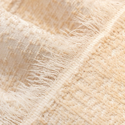 Chenille Sofa Cover with Fringe 300GSM - Super Soft Pet Friendly Solid Couch Slipcover for Single 2 4 Seater Living Room Decoration, 4 Colors